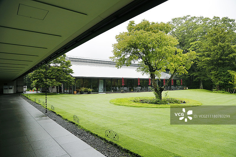 日本箱根拉利克美术馆日式庭院图片素材