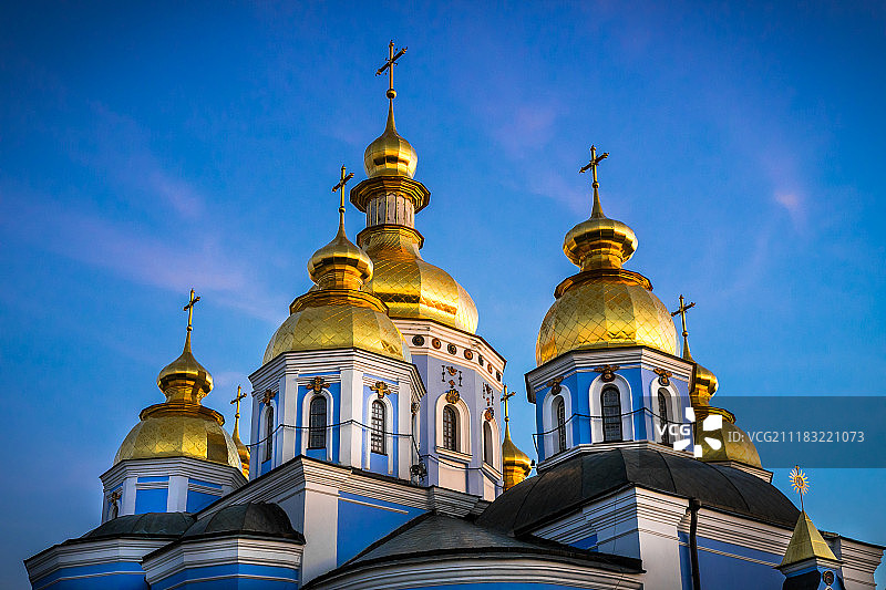 圣迈克尔金色圆顶大教堂(乌克兰，基辅)图片素材