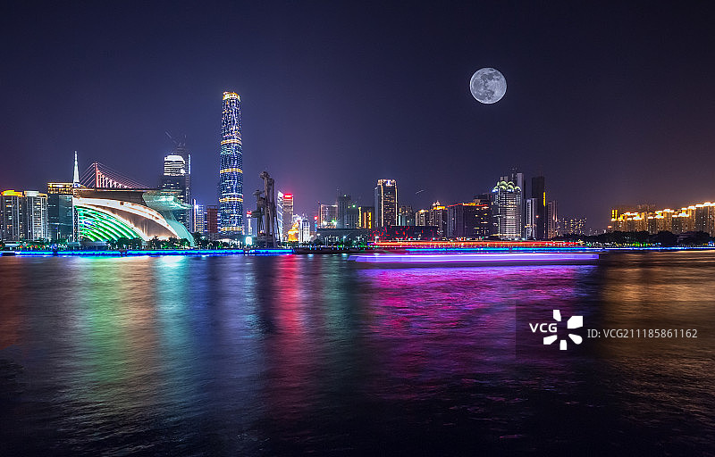 珠江新城夜景图片素材
