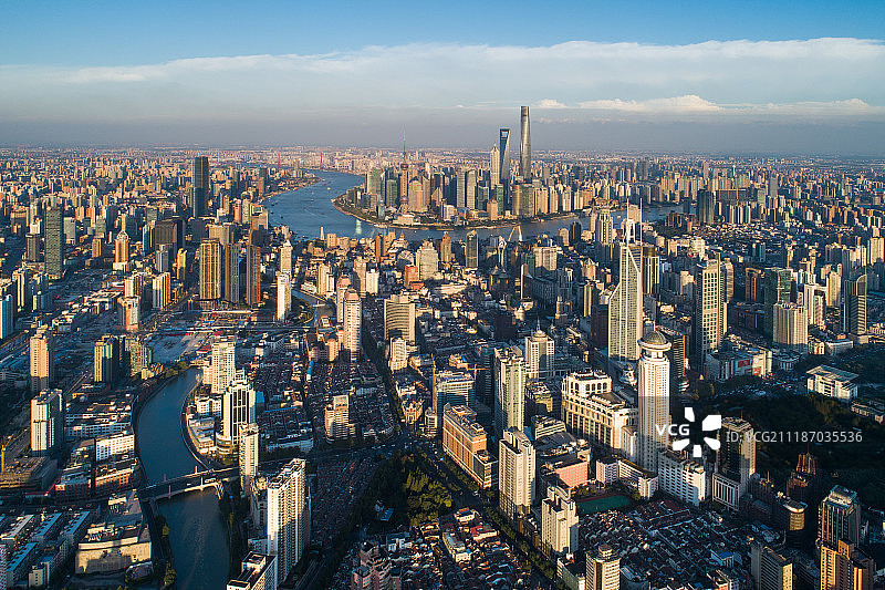 上海高视角全景图片素材