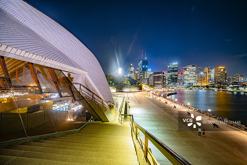 悉尼海港夜景图片素材