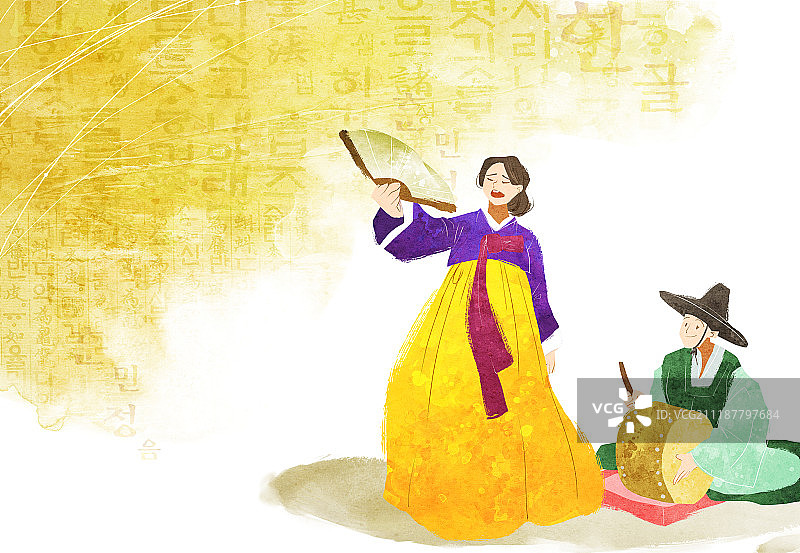 韩国传统插图图片素材
