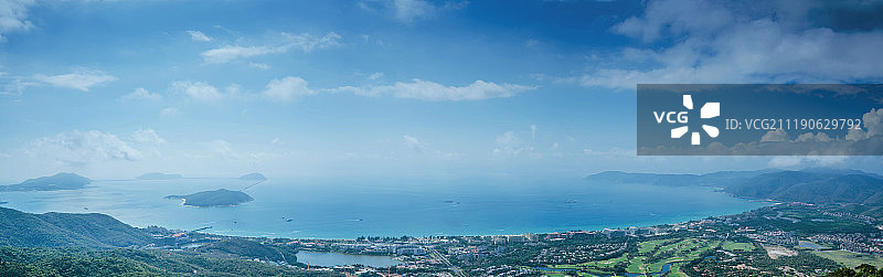 海南三亚亚龙湾全景图片素材