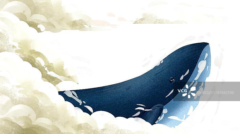 梦幻云中鲸鱼图片素材