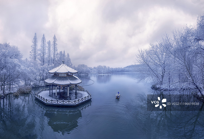 雪后西湖美景图片素材
