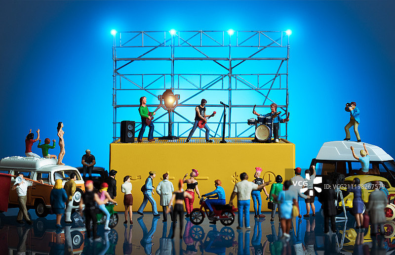 演唱会摇滚演奏狂欢人群舞台图片素材