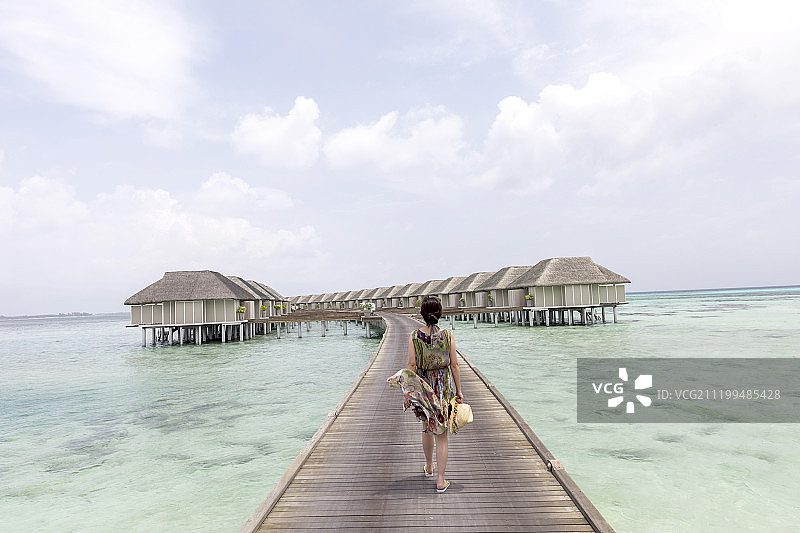马尔代夫海岛度假酒店图片素材