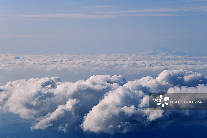 日本富士山鸟瞰图图片素材