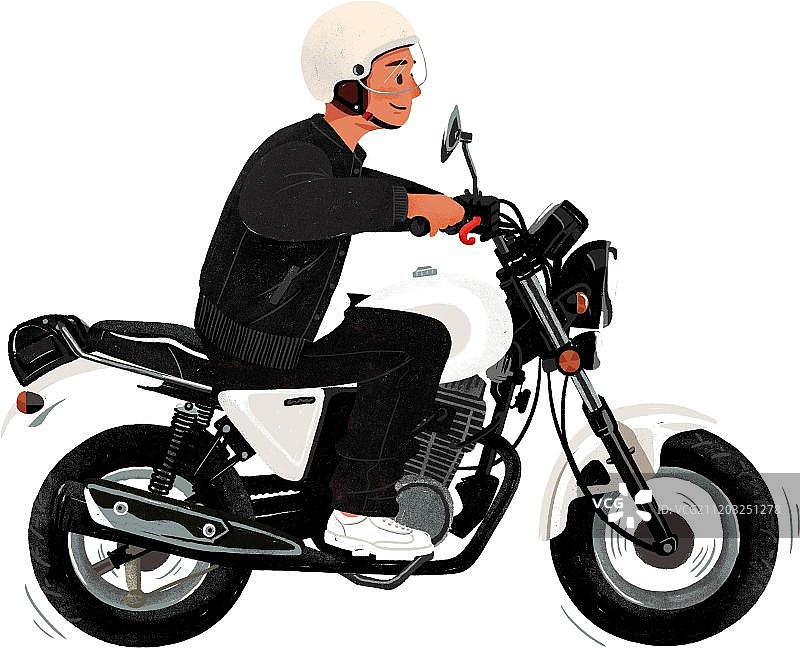 骑摩托车的人图片素材