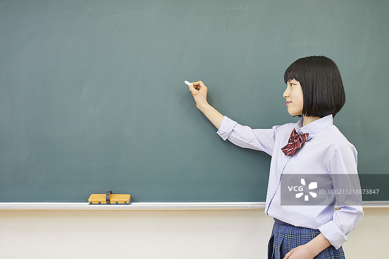 日本的高中女孩图片素材