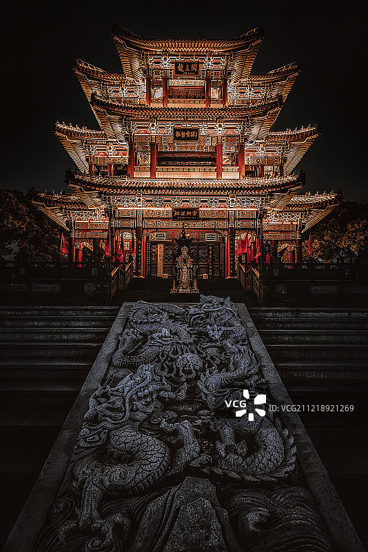 武汉汉口龙王庙夜景图片素材