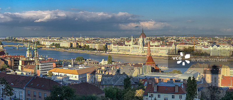 布达佩斯著名的天际线图片素材
