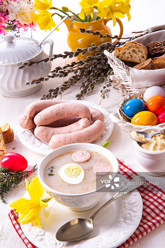 波兰风味Zurek美味复活节汤图片素材