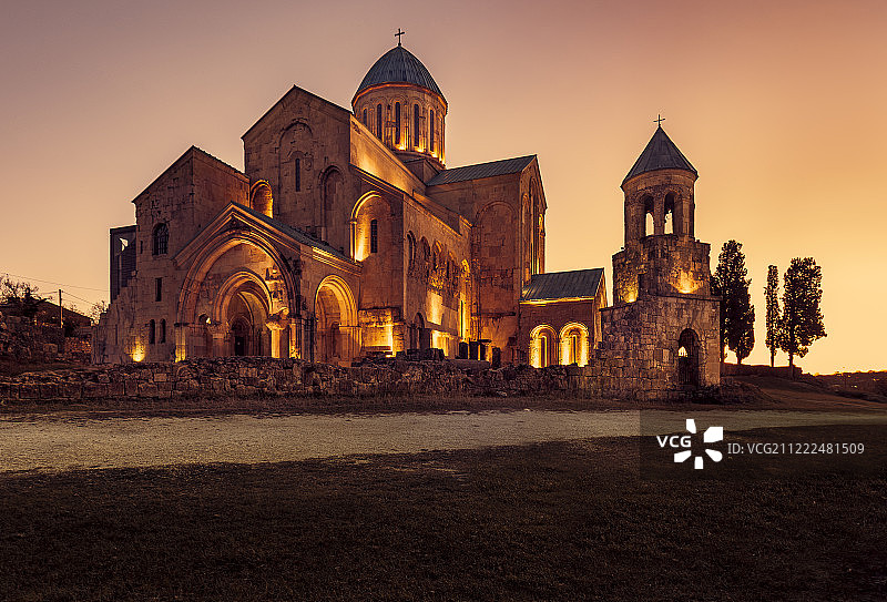 巴格拉提大教堂的黎明图片素材