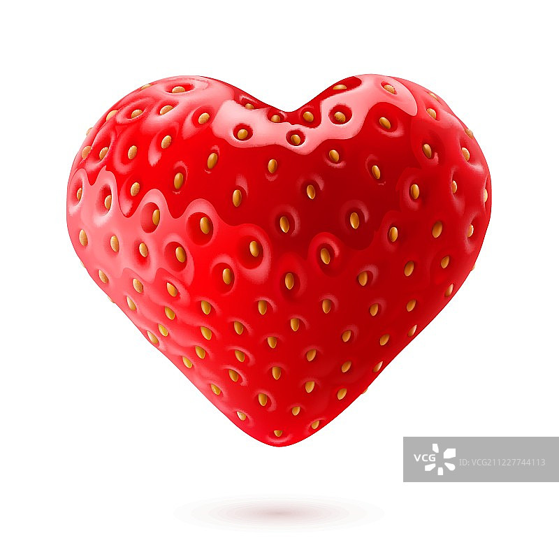 草莓的心图片素材