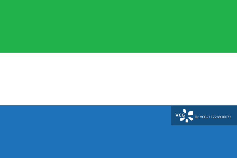 塞拉利昂官方媒介旗帜。塞拉利昂共和国。图片素材