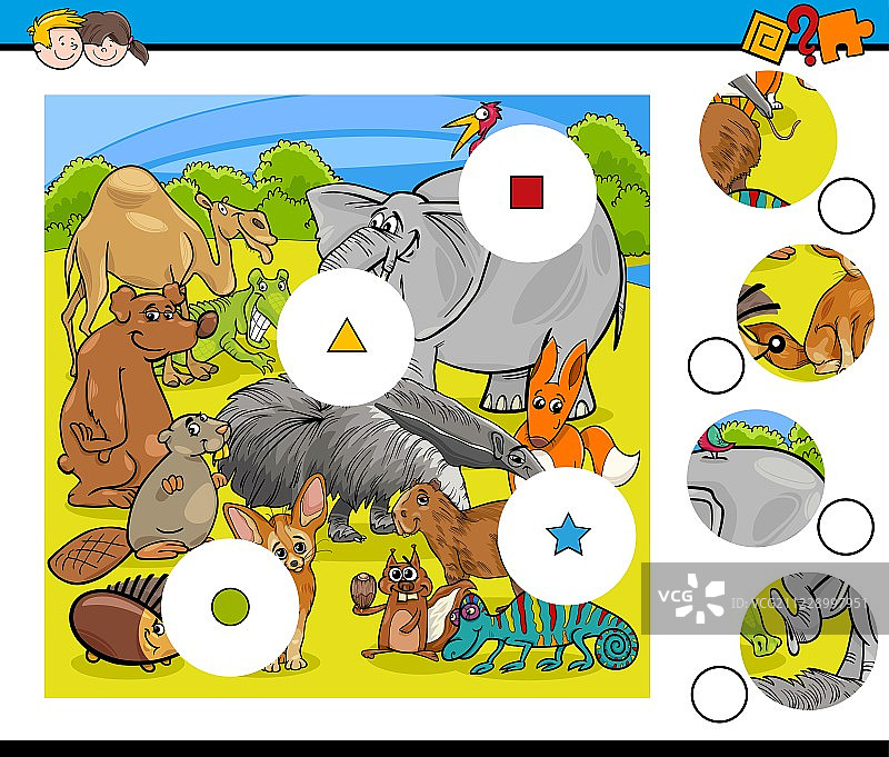 动物拼图游戏图片素材