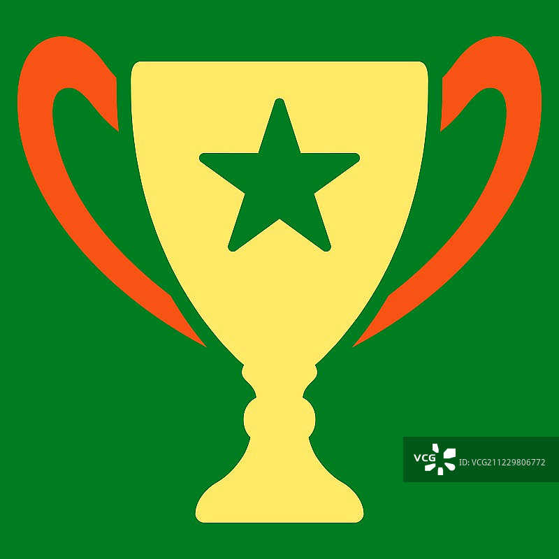 奖杯图标从竞争和成功双色图标集图片素材