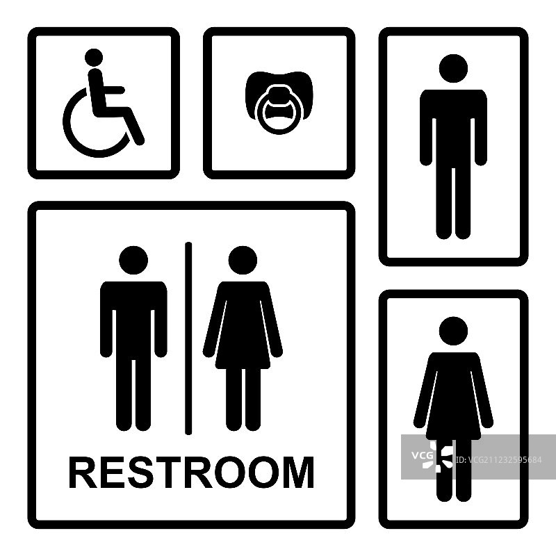 厕所偶像与男人女人女人男人图片素材