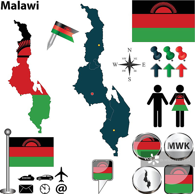 马拉维的地图图片素材