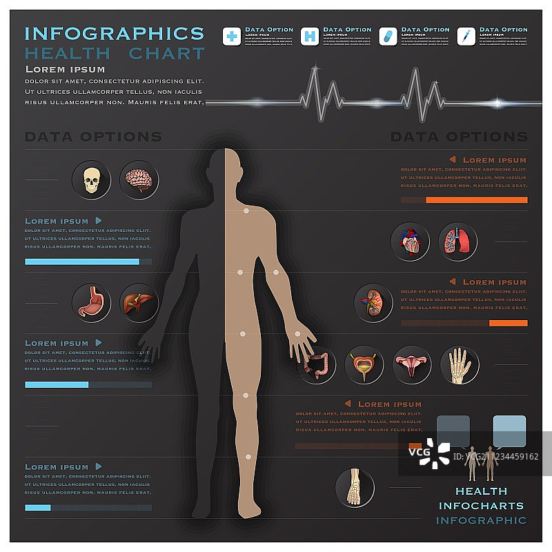健康和医疗信息图表图片素材