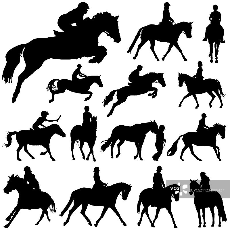 马和骑手图片素材