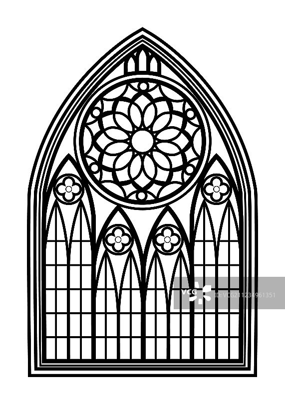 窗户为教堂和修道院图片素材