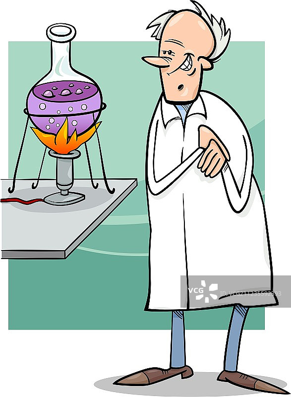 实验室卡通中的科学家图片素材