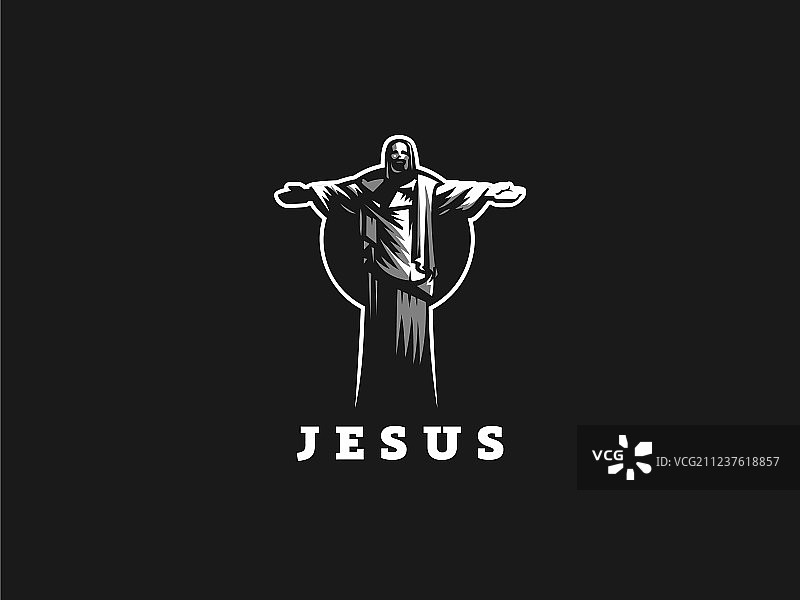 耶稣举起双手祈祷图片素材