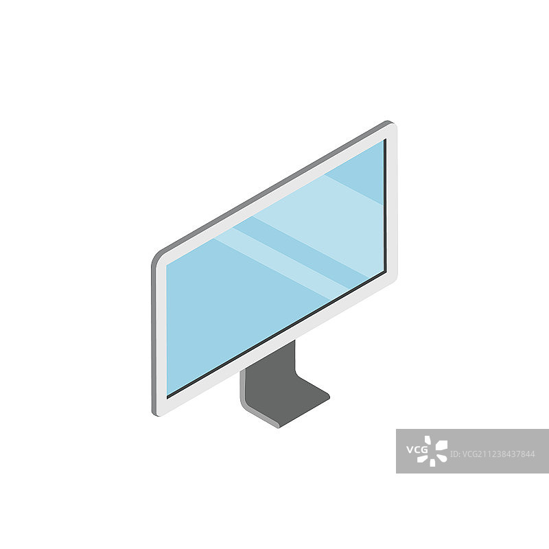 Led电视设备与空白屏幕等距3d图标图片素材