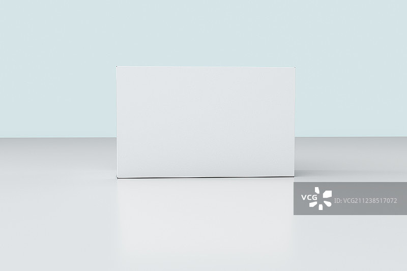 白色包装盒与浅色背景，三维渲染图片素材