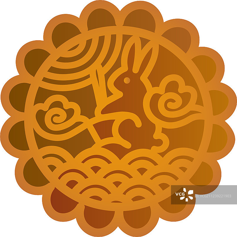 月饼的图标中国中秋节的象征图片素材