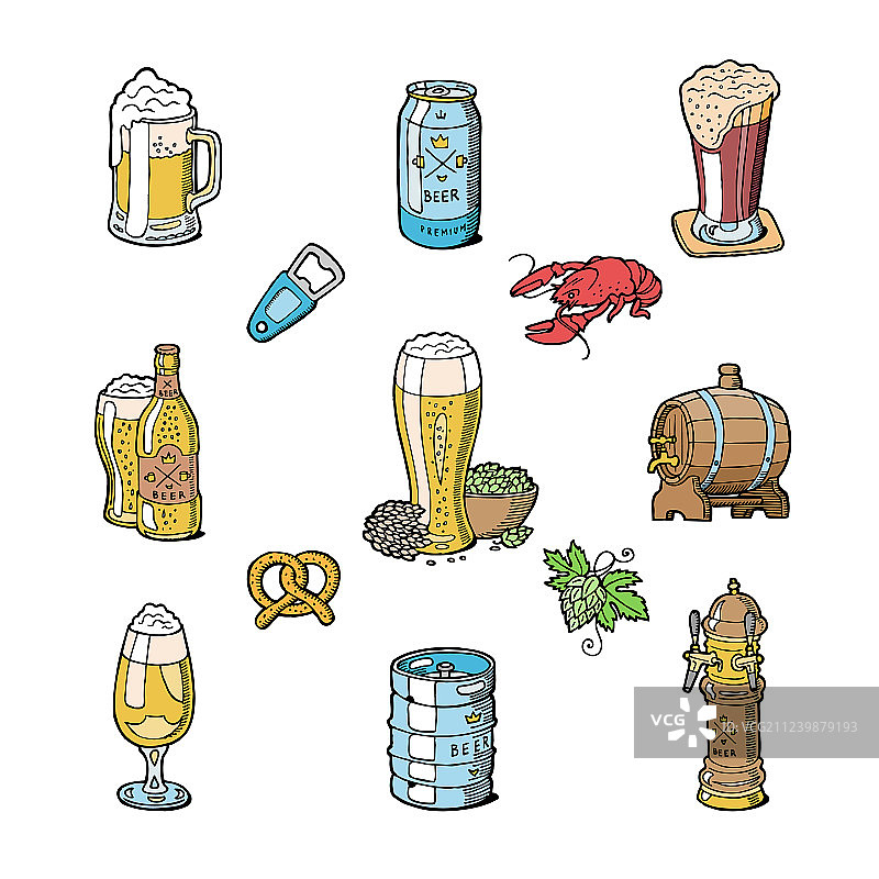 啤酒厂的啤酒，啤酒杯或图片素材
