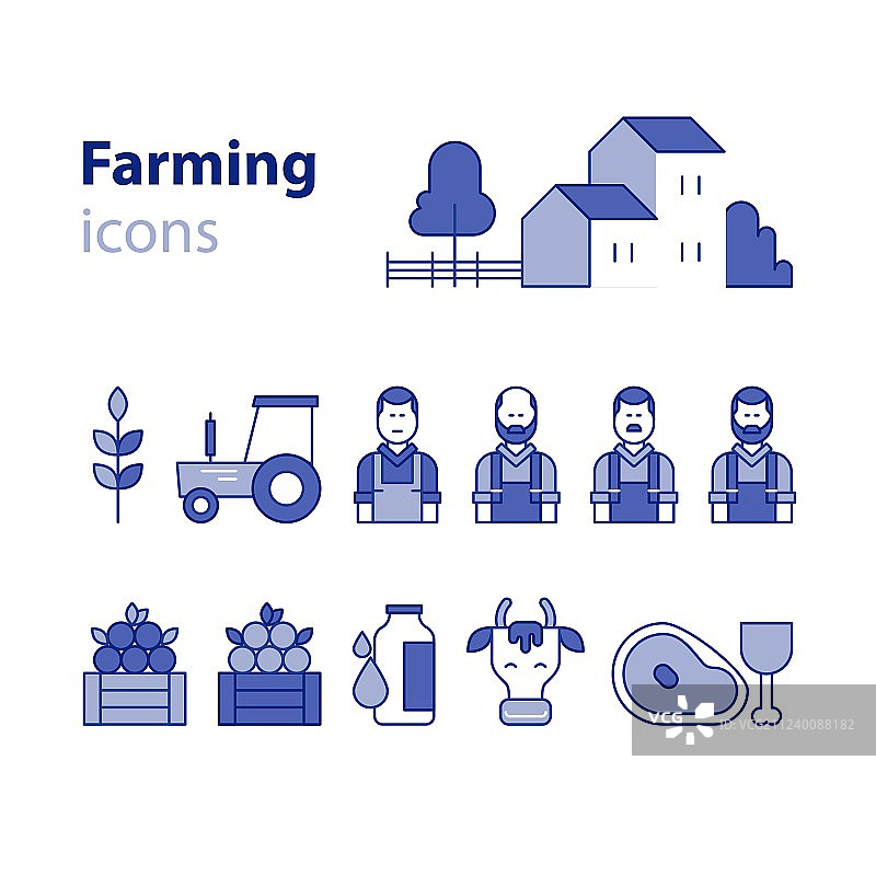 农贸产品图标集农家水果图片素材