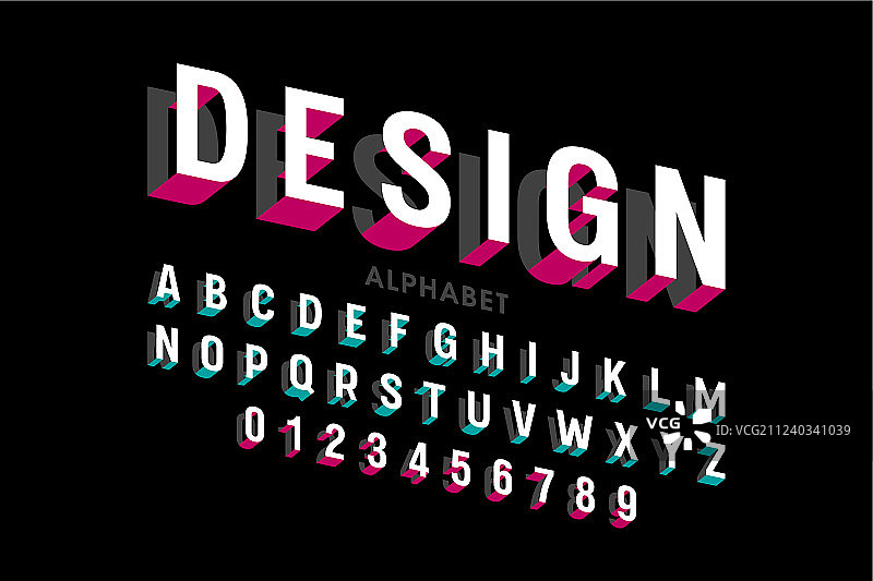 现代字体设计字母和数字图片素材