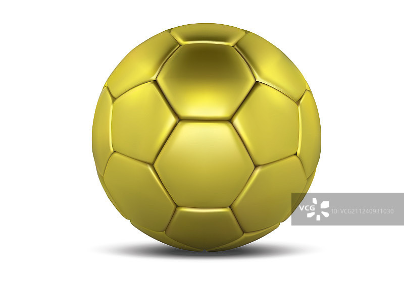 金色足球孤立在白色背景图片素材
