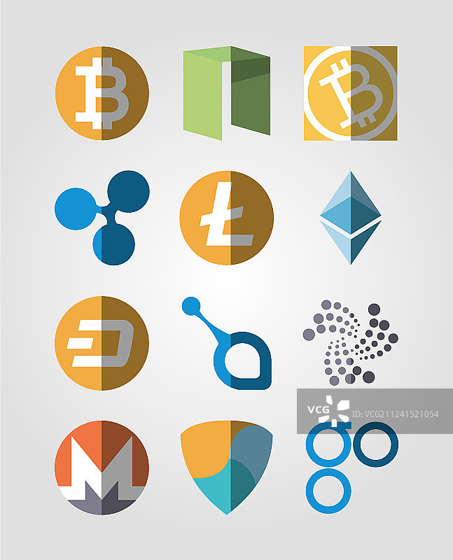 加密货币设计符号图片素材
