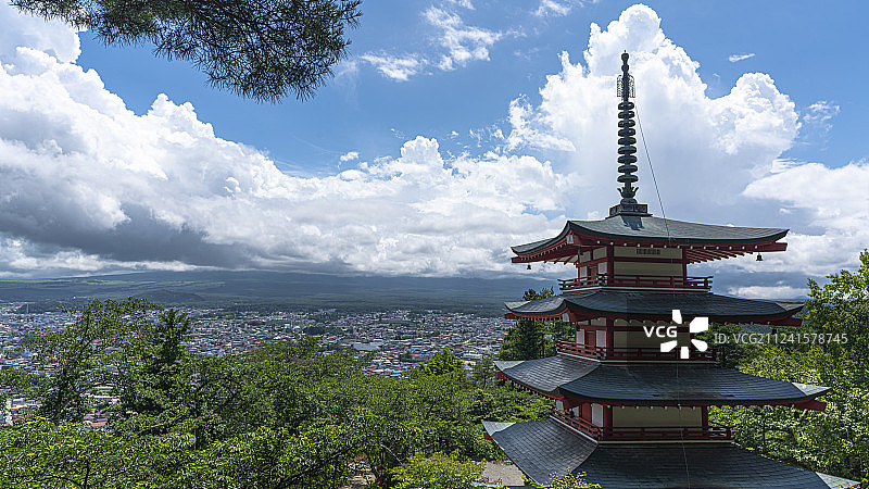 远眺富士山图片素材