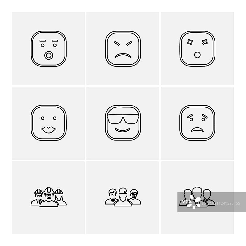 表情符号，表情符号，笑脸符号，eps图标集合图片素材
