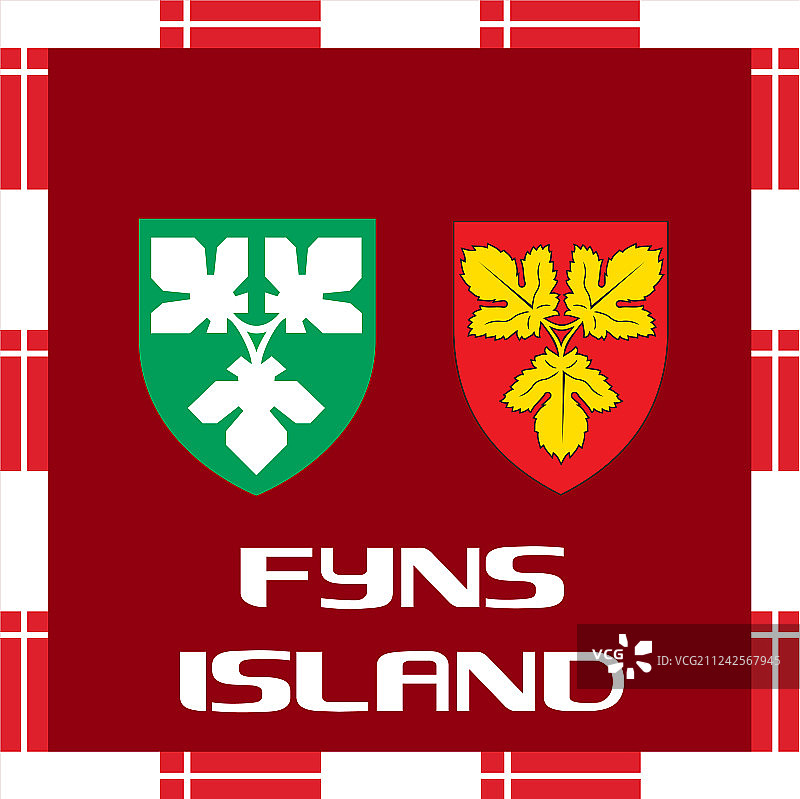 丹麦-芬斯岛国旗图片素材