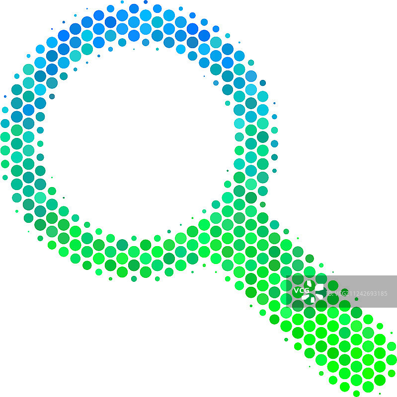 半色调蓝绿色搜索图标图片素材