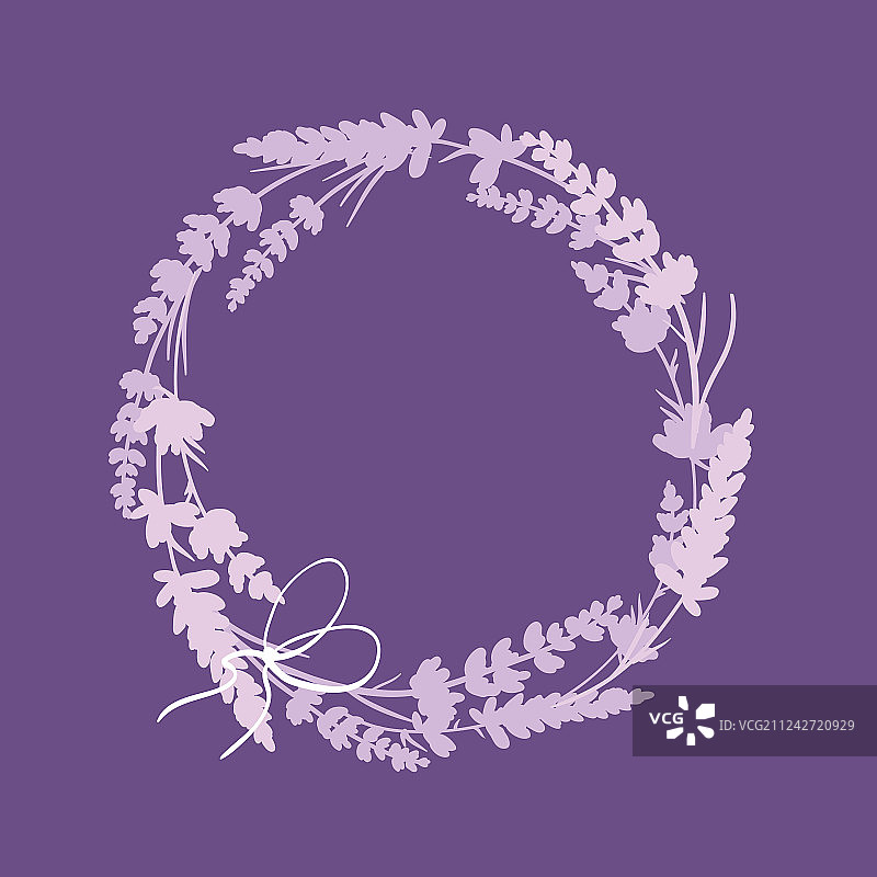 紫色薰衣草花圈装饰布置图片素材