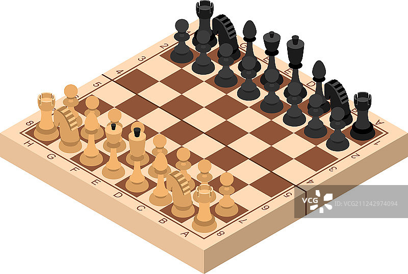 国际象棋等距视图图片素材