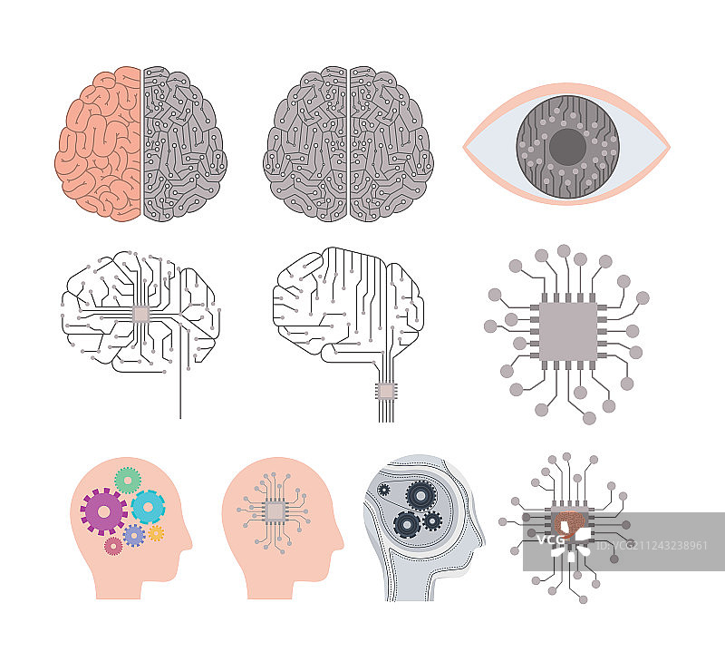 人工智能集人脑和人类于一身图片素材
