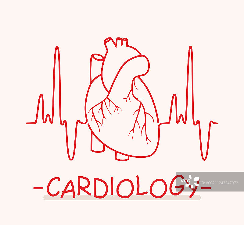心脏病学的医学符号图片素材