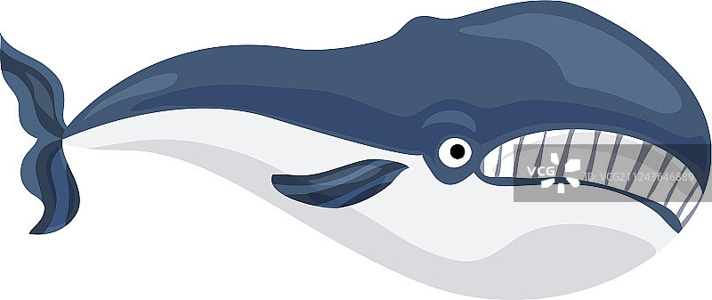 鲸鱼图标卡通风格图片素材