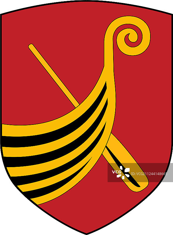丹麦南部的克尔明德盾徽图片素材