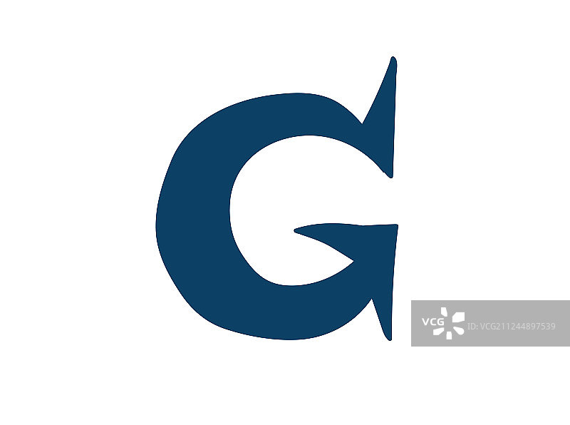 拉丁字母g标志为公司图标为图片素材