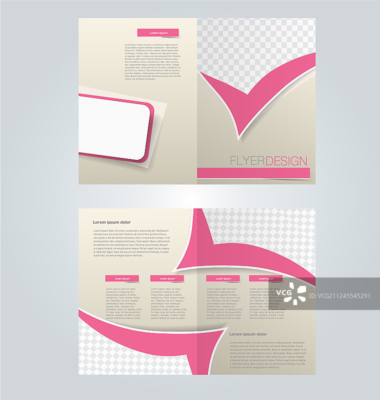 两页折叠宣传册模板设计图片素材