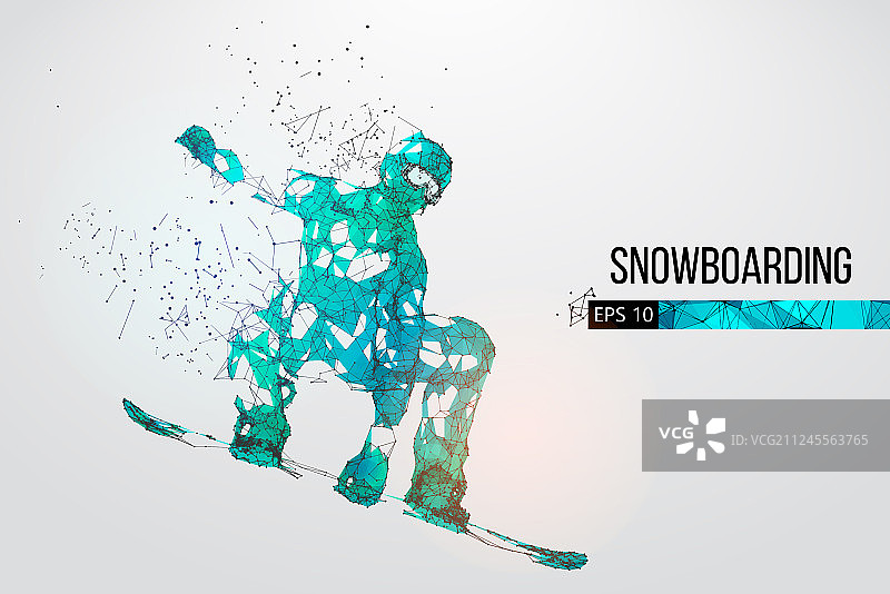 一个滑雪运动员的剪影图片素材